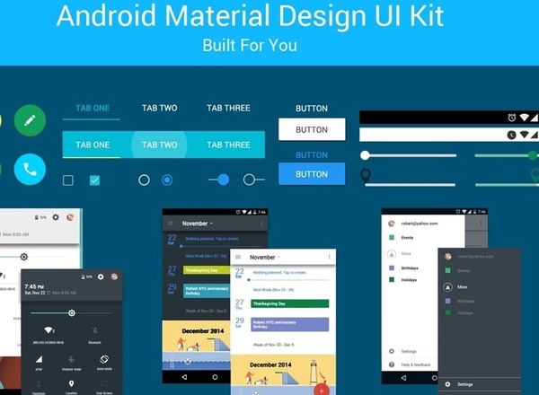Detail Android Ui Template Psd Nomer 4
