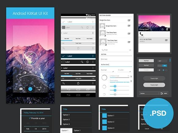 Detail Android Ui Template Psd Nomer 7