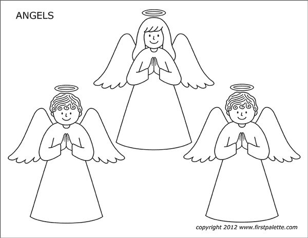 Detail Angel Template Printable Nomer 6