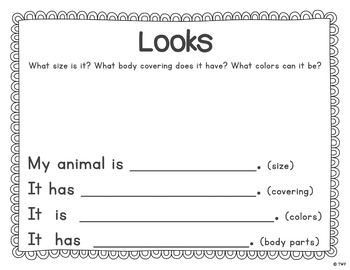 Detail Animal Report Template 4th Grade Nomer 38