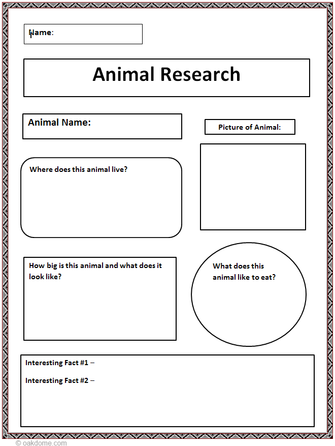 Detail Animal Report Template 4th Grade Nomer 5