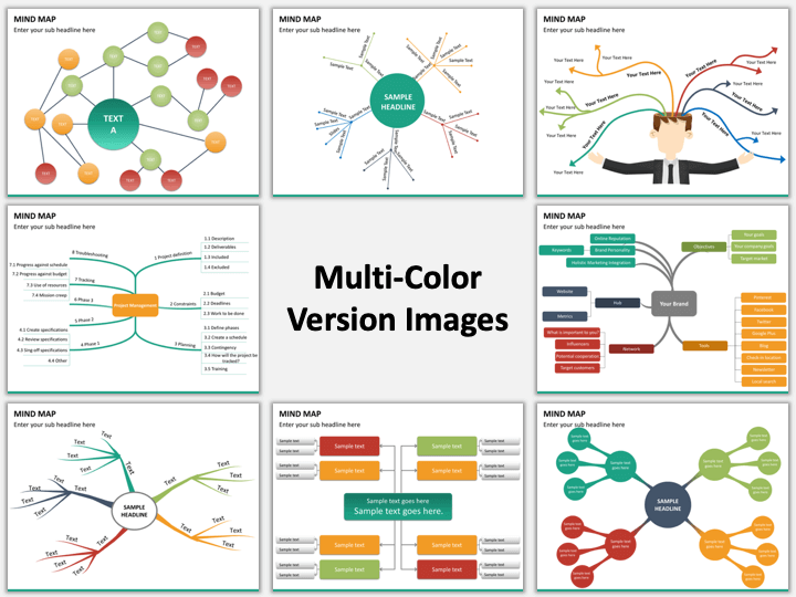 Detail Animated Mind Map Powerpoint Template Nomer 49