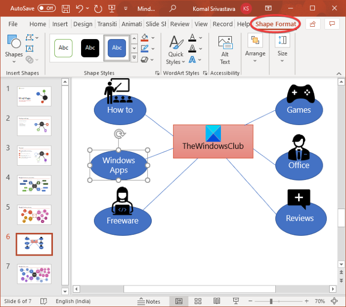 Detail Animated Mind Map Powerpoint Template Nomer 50