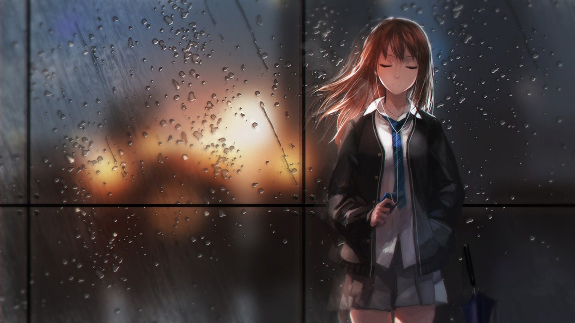 Anime Girl In Rain - KibrisPDR