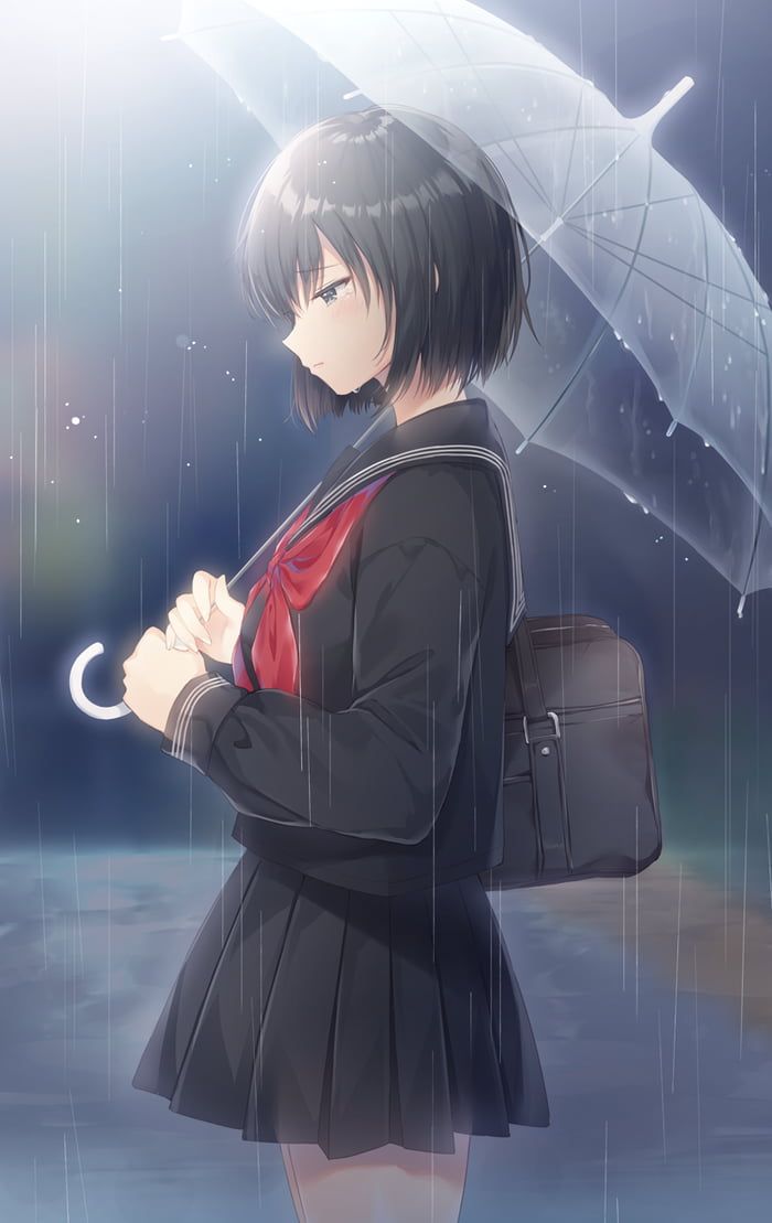 Detail Anime Girl In Rain Nomer 10