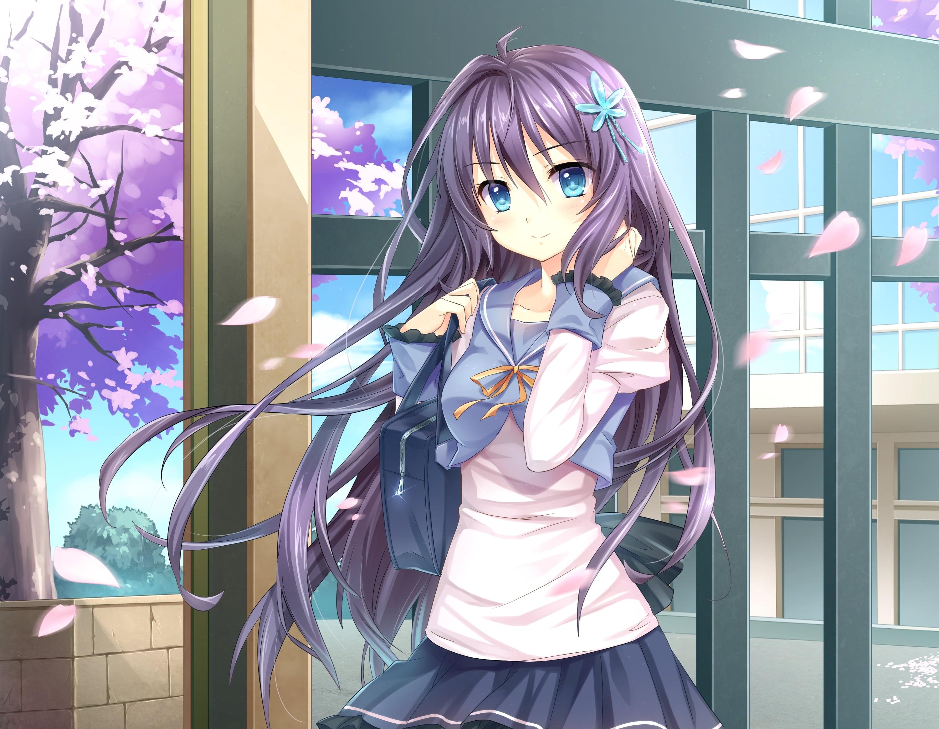 Detail Anime Girl Purple Hair Nomer 6