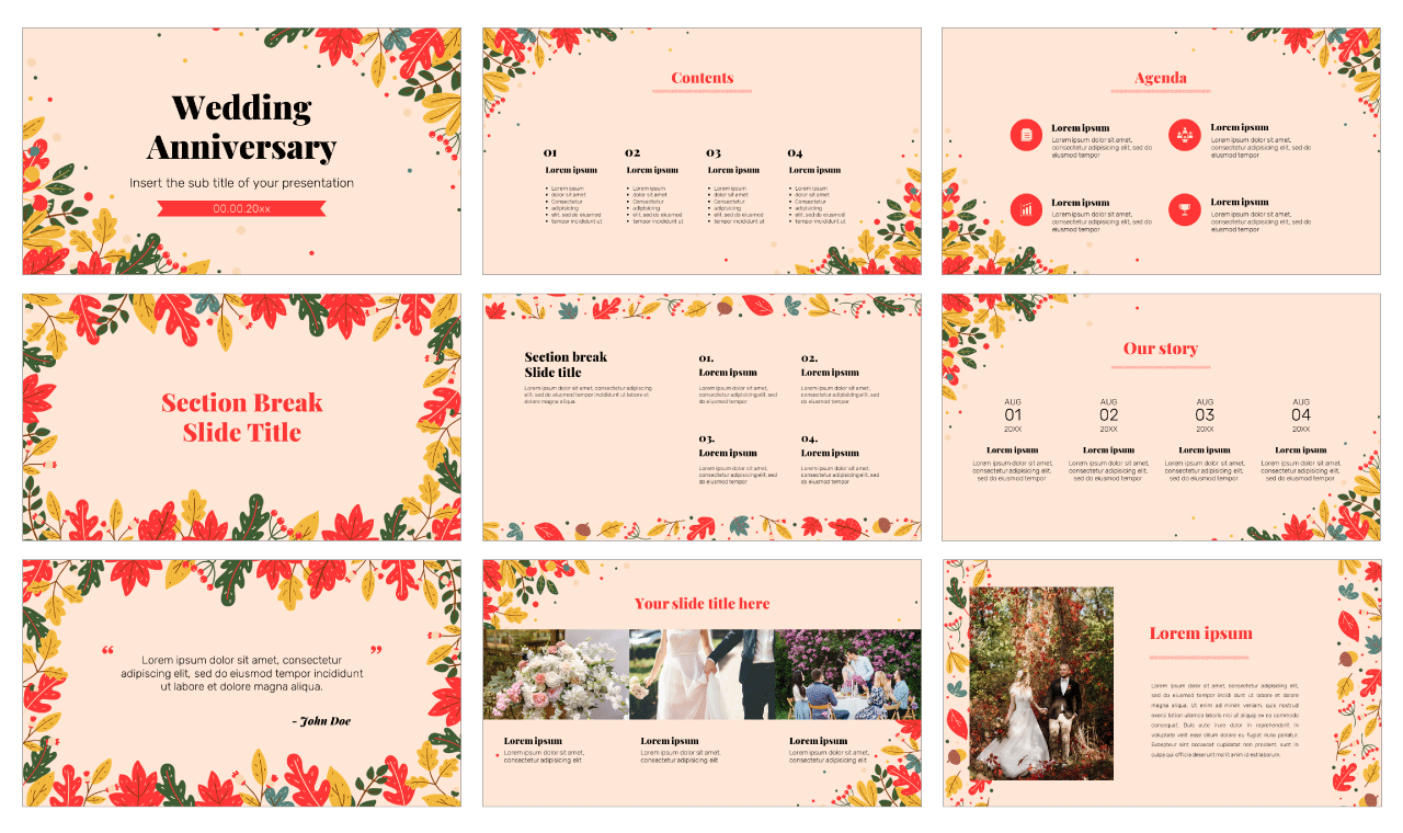 Detail Anniversary Powerpoint Template Nomer 16