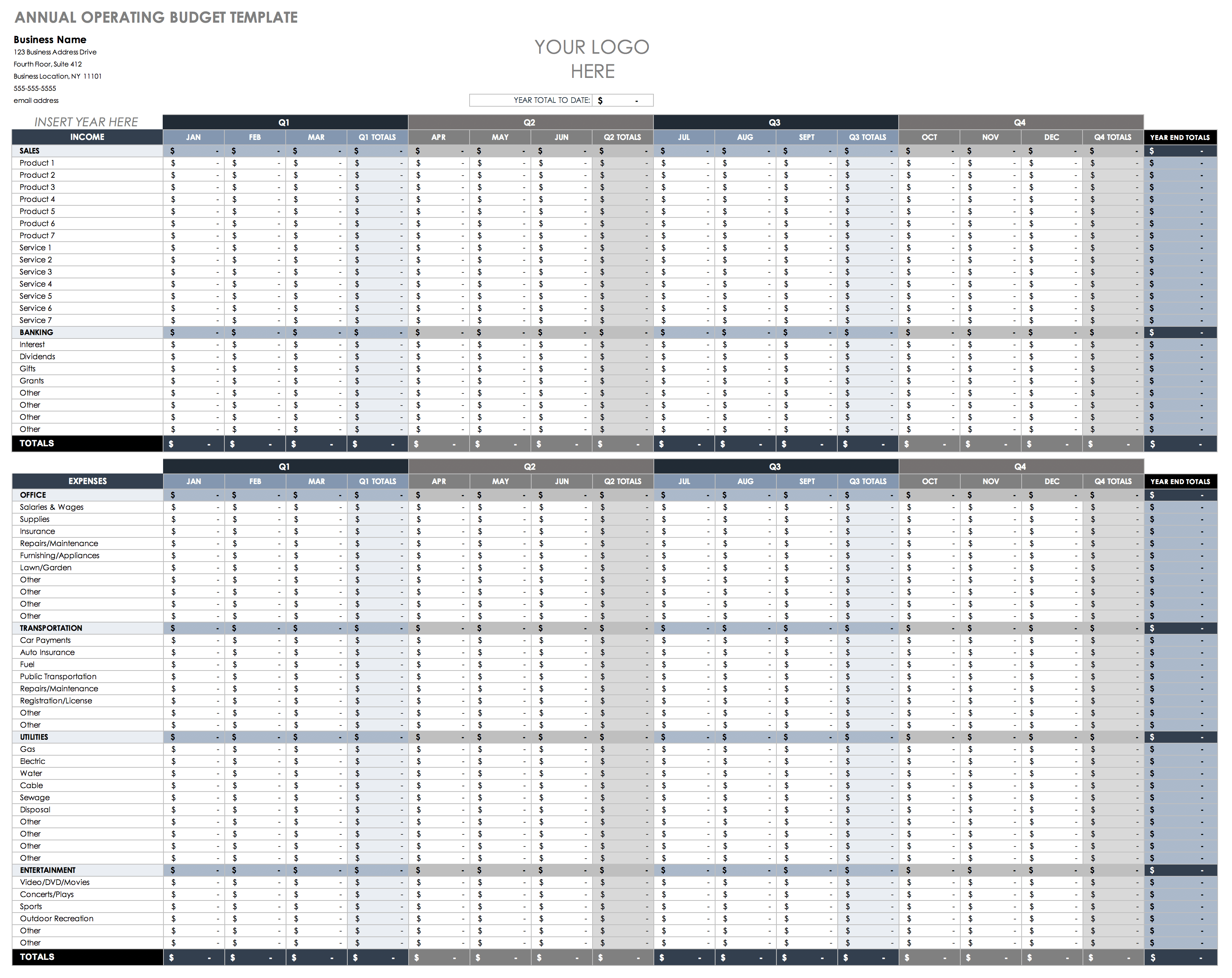 Annual Budget Template - KibrisPDR