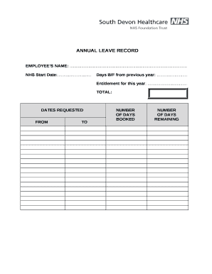 Detail Annual Leave Template Nomer 15