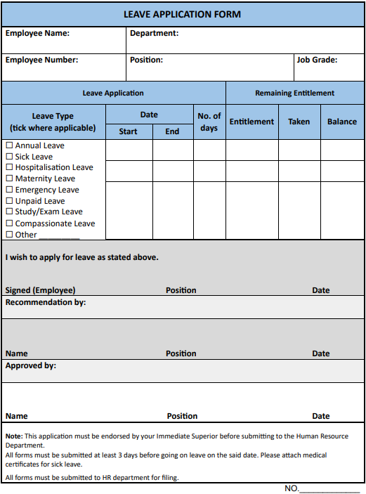 Detail Annual Leave Template Nomer 28