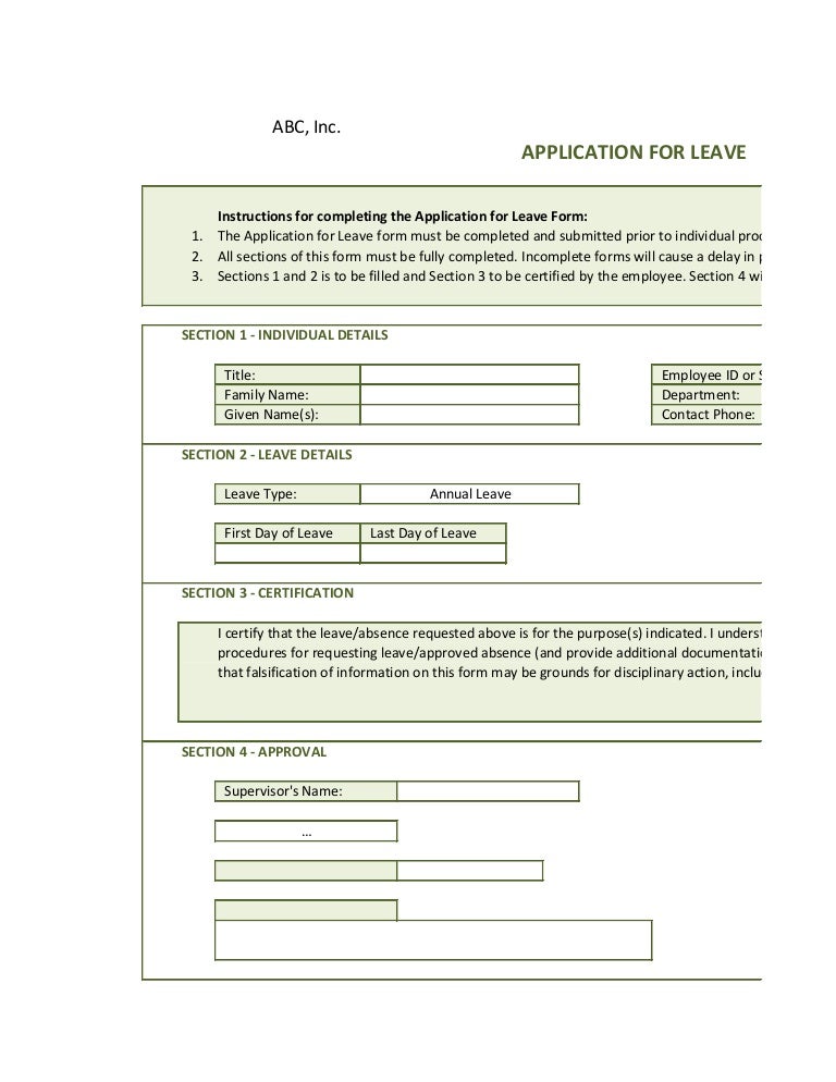 Detail Annual Leave Template Nomer 52