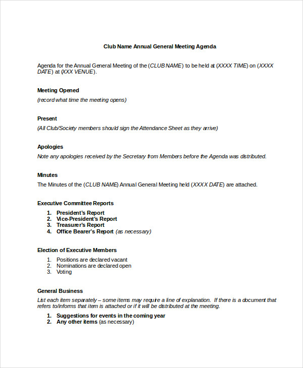 Detail Annual Shareholders Meeting Agenda Template Nomer 24