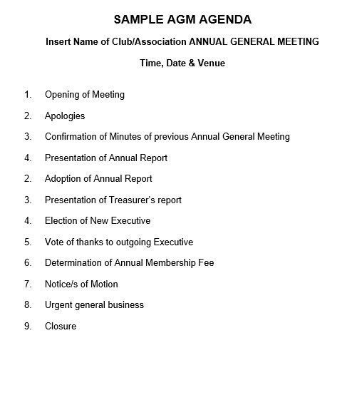 Detail Annual Shareholders Meeting Agenda Template Nomer 29