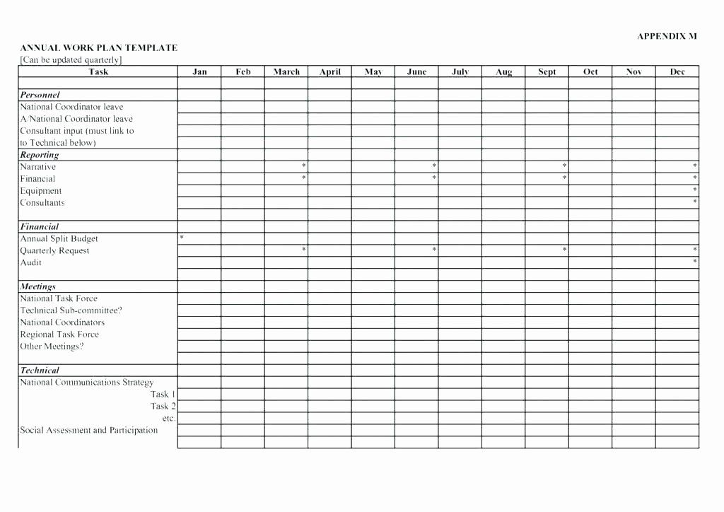 Detail Annual Work Plan Template Nomer 28