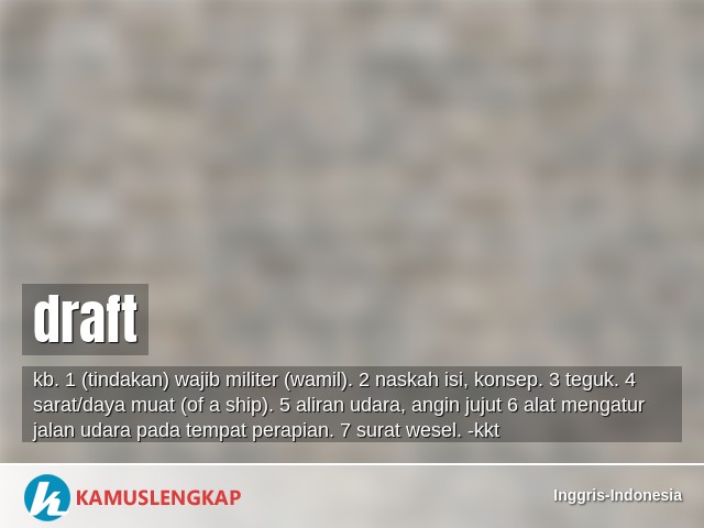 Detail Apa Itu Draft Nomer 8