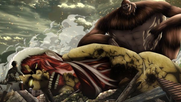 Detail Ape Titan Vs Armored Titan Nomer 3