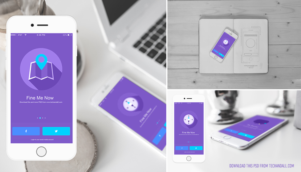 Detail App Mockup Template Nomer 28