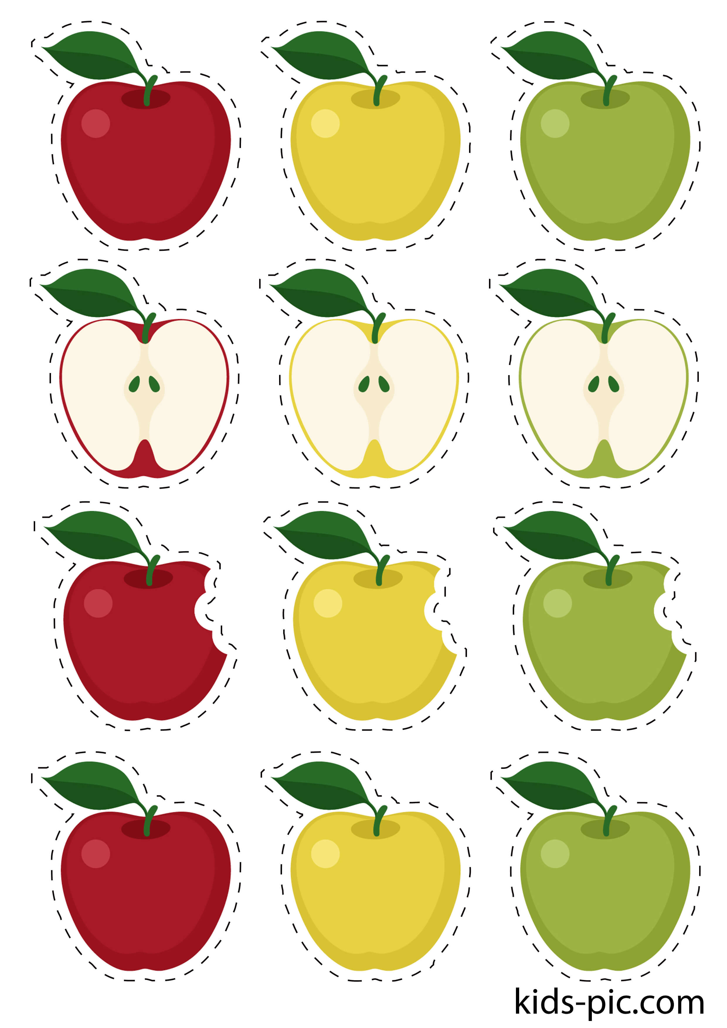 Detail Apple Template To Print Nomer 21