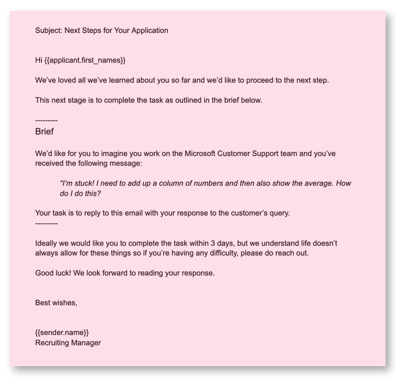 Detail Application Received Email Template Nomer 13