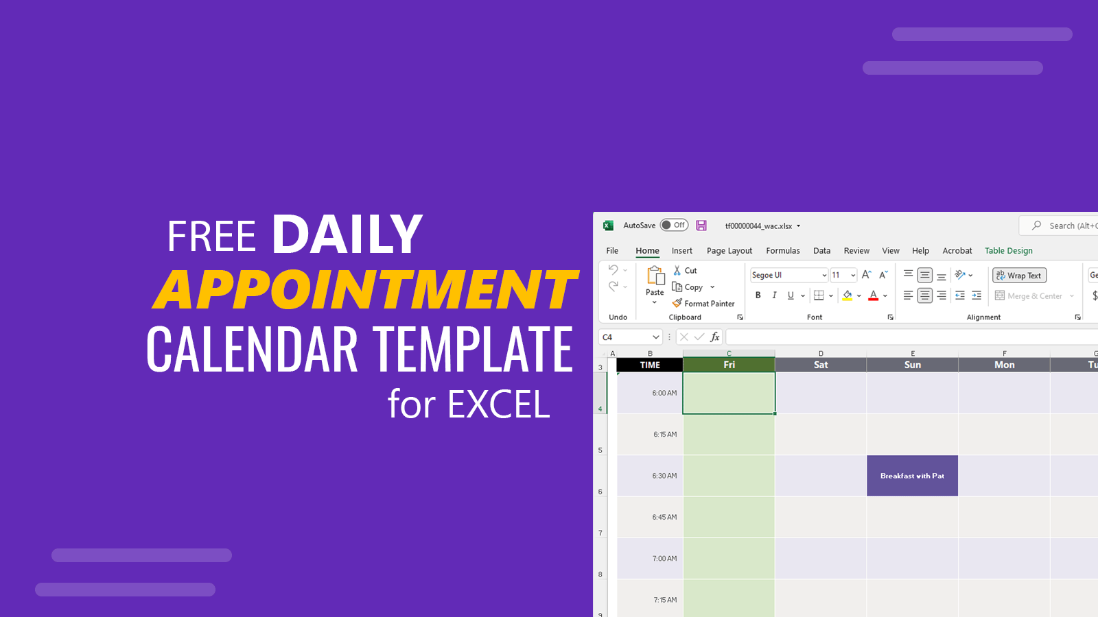 Detail Appointment Calendar Template Nomer 42