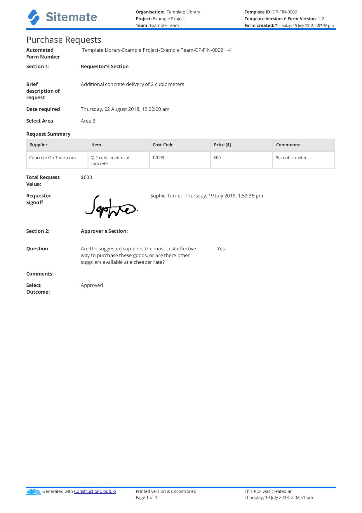 Detail Approval Form Template Nomer 34