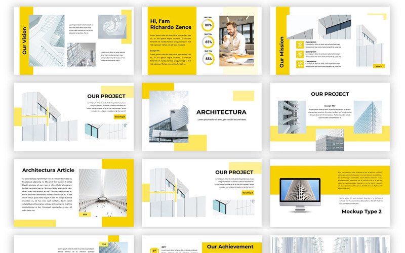 Detail Architecture Powerpoint Template Nomer 14