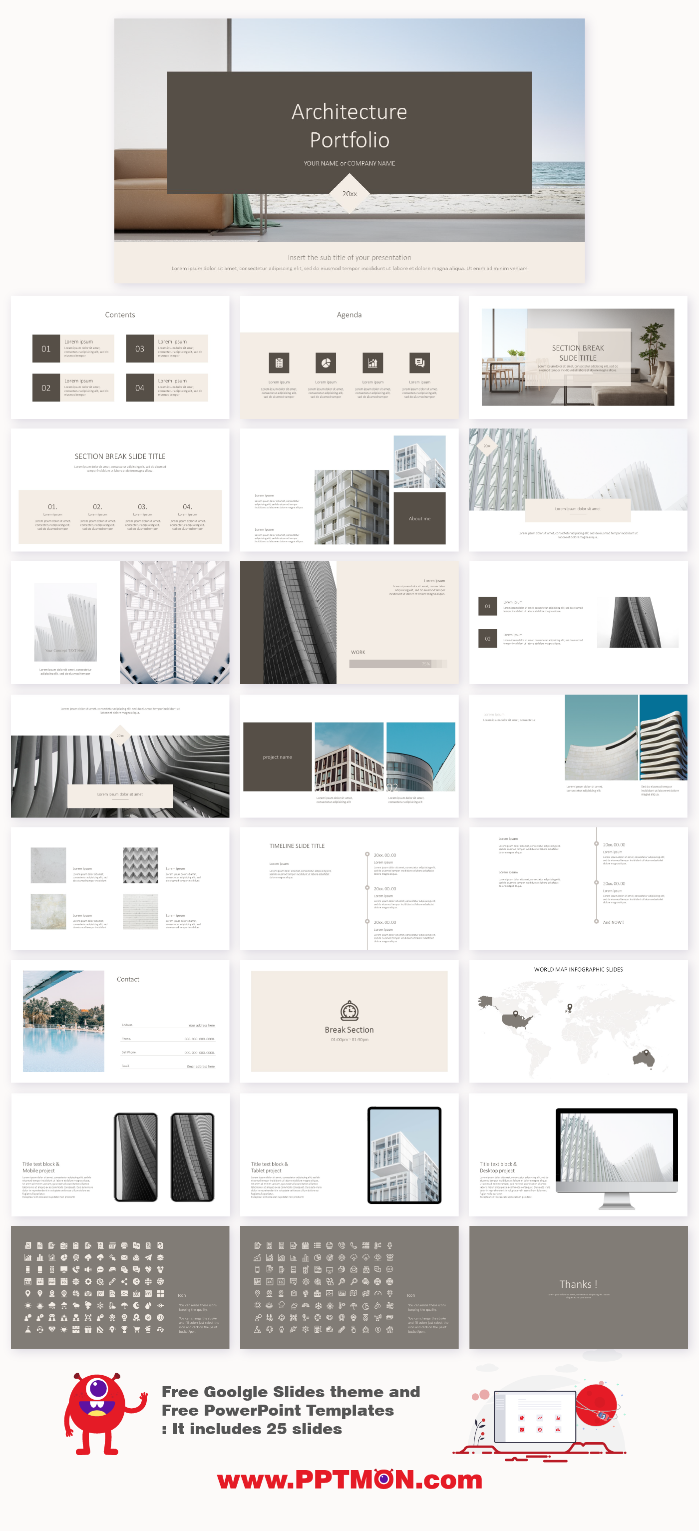 Detail Architecture Powerpoint Template Nomer 18