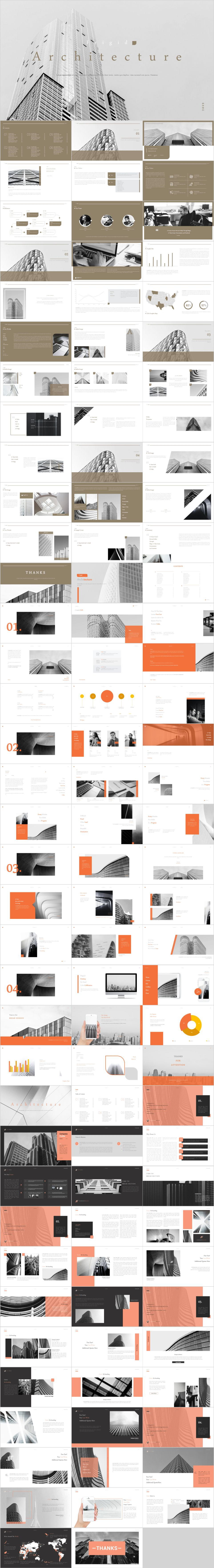 Detail Architecture Powerpoint Template Nomer 43