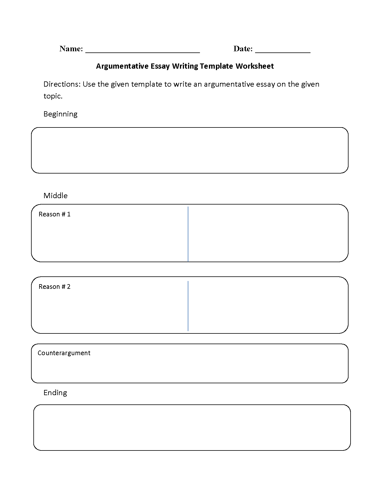 Detail Argumentative Essay Template Nomer 30
