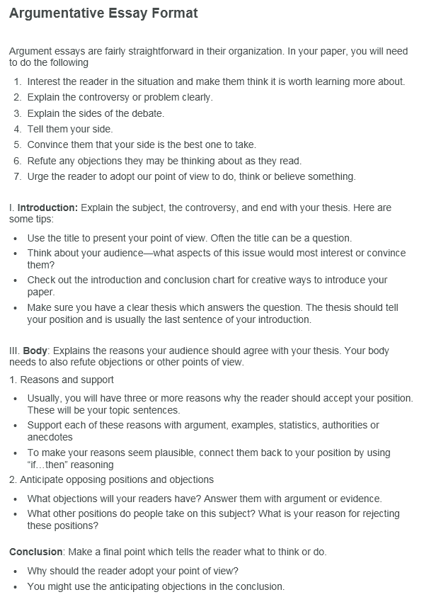 Detail Argumentative Essay Template Nomer 32