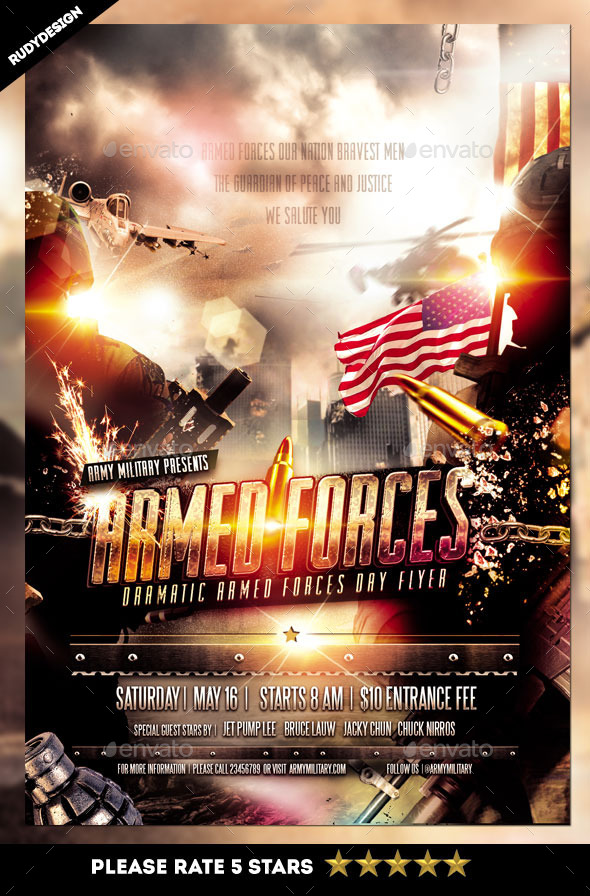 Detail Army Flyer Template Nomer 12