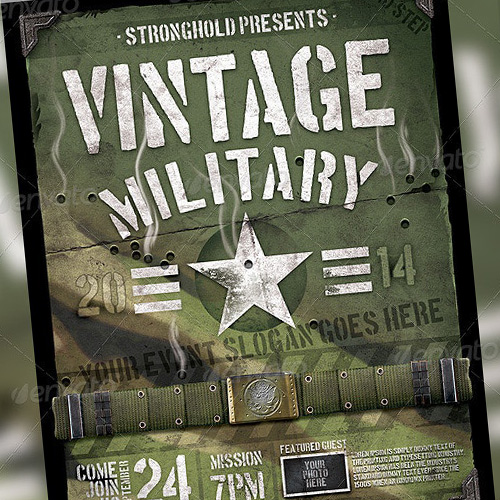 Detail Army Flyer Template Nomer 15