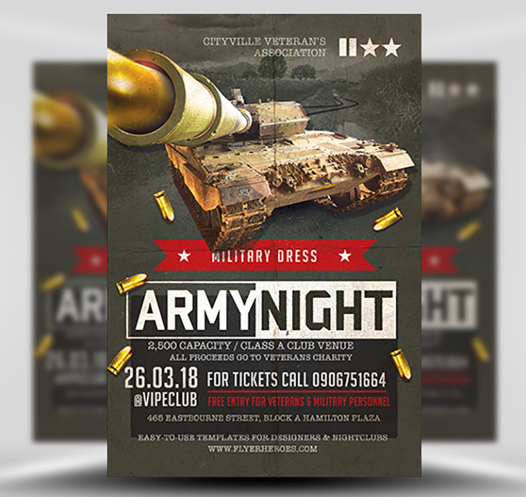 Detail Army Flyer Template Nomer 3