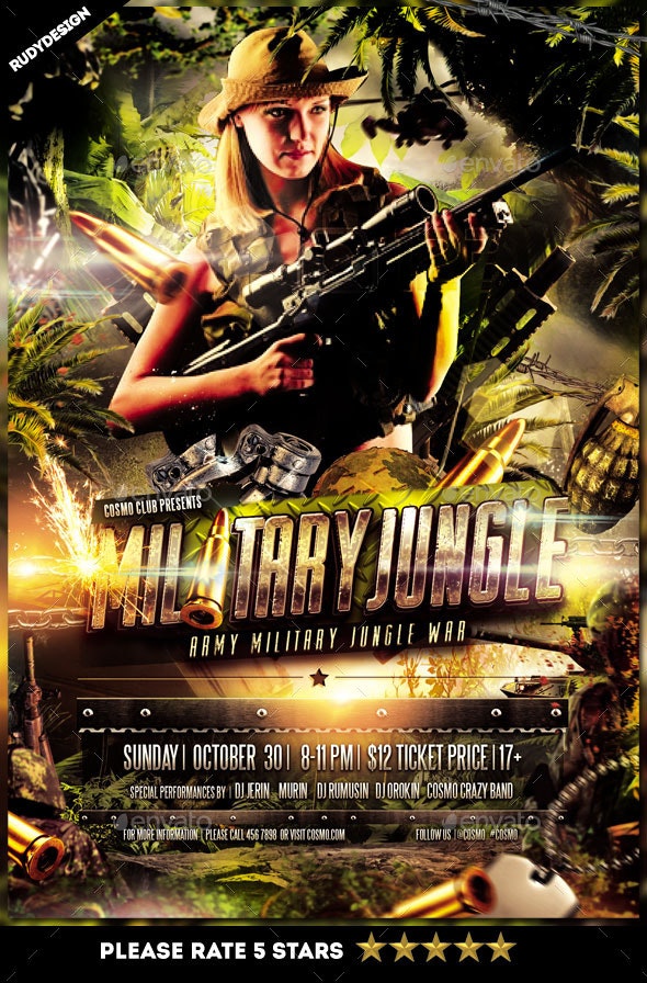 Detail Army Flyer Template Nomer 25