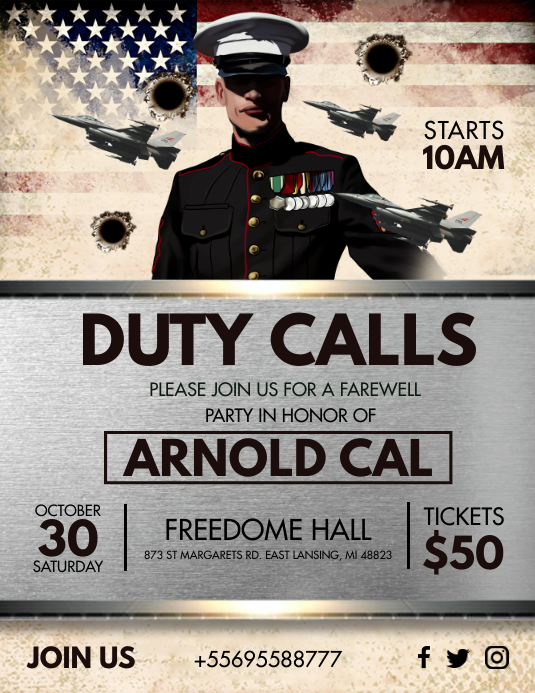Detail Army Flyer Template Nomer 4