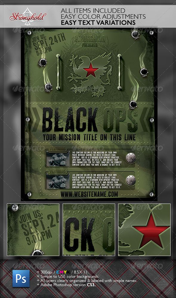 Detail Army Flyer Template Nomer 39