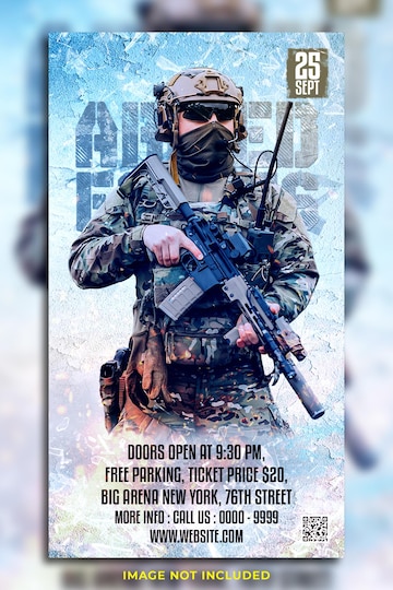 Detail Army Flyer Template Nomer 46