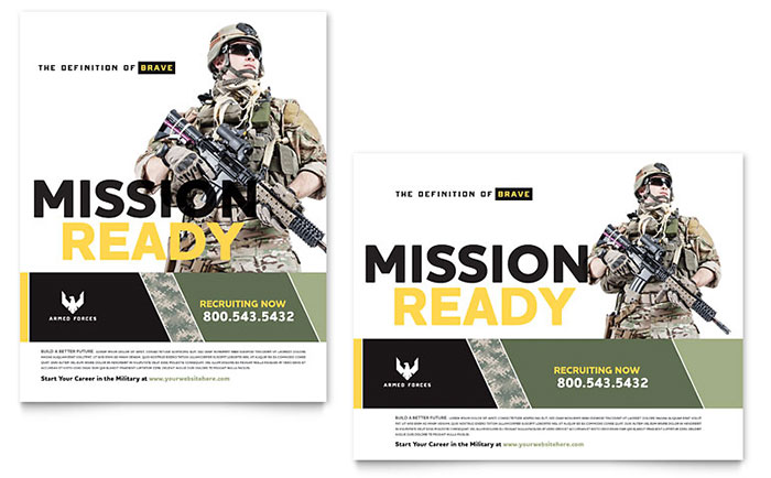 Detail Army Flyer Template Nomer 9