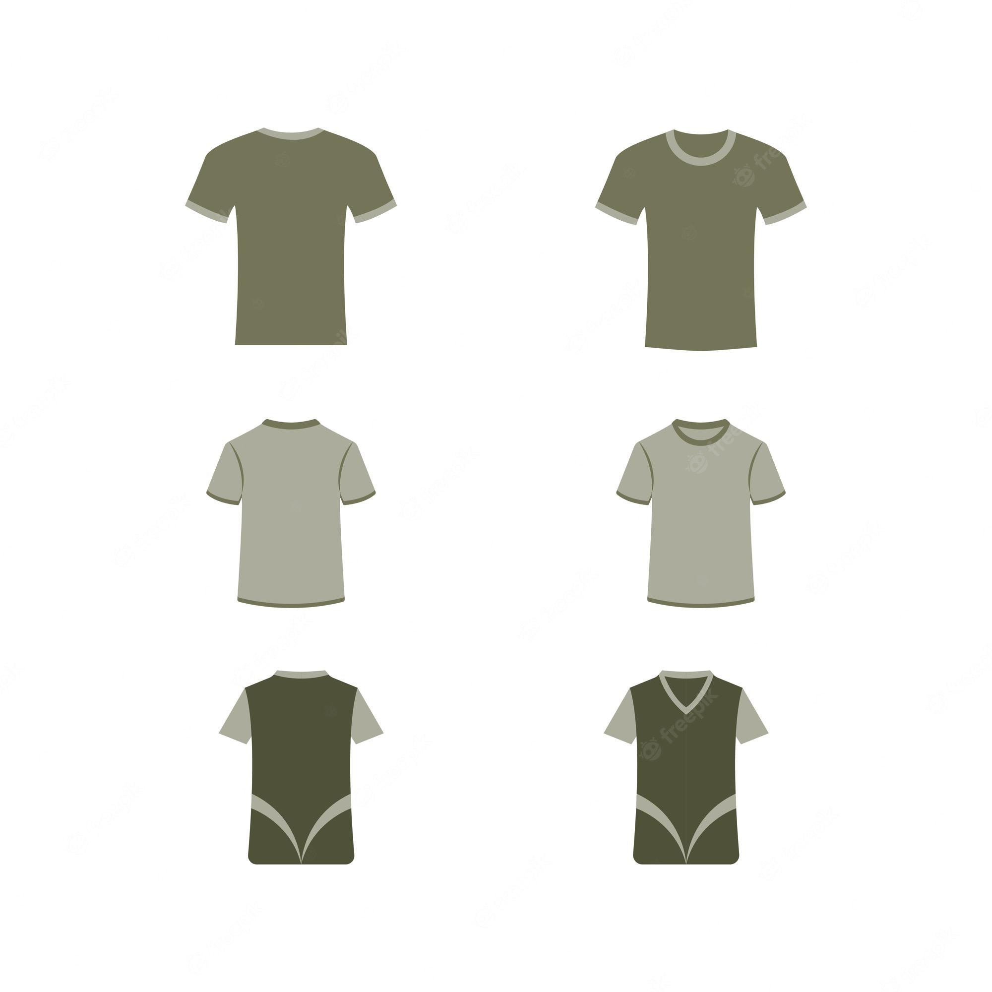 Detail Army Green Shirt Template Nomer 23