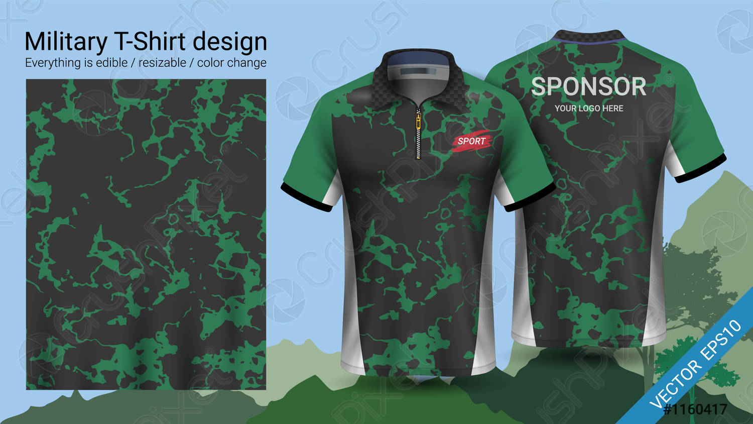 Detail Army Green Shirt Template Nomer 47