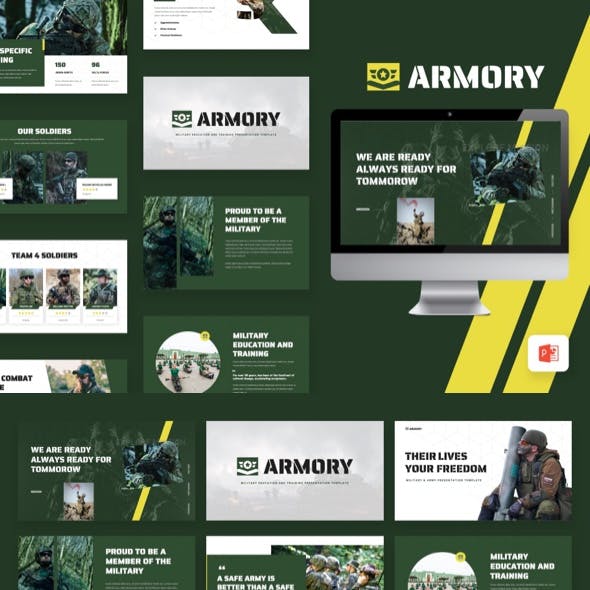 Detail Army Powerpoint Template Nomer 17
