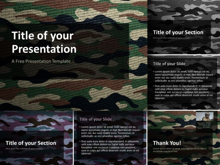 Detail Army Powerpoint Template Nomer 27