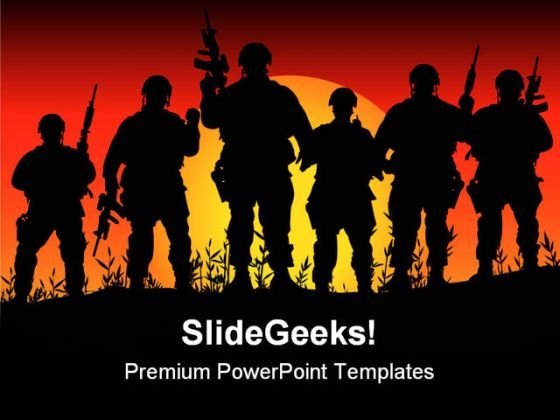 Detail Army Powerpoint Template Nomer 31