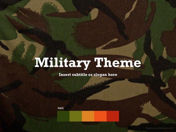 Detail Army Powerpoint Template Nomer 41