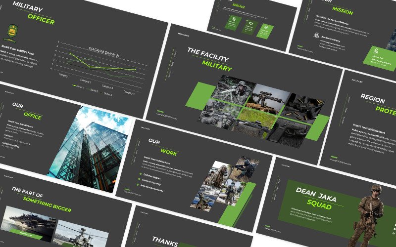 Detail Army Powerpoint Template Nomer 43