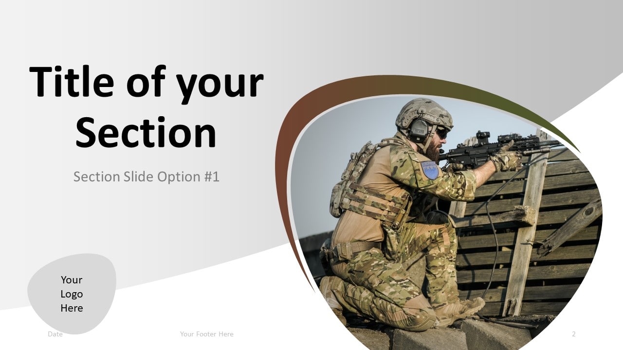 Detail Army Powerpoint Template Nomer 52