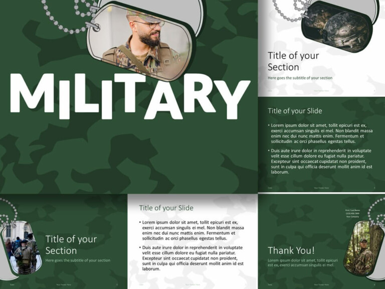Detail Army Powerpoint Template Nomer 9