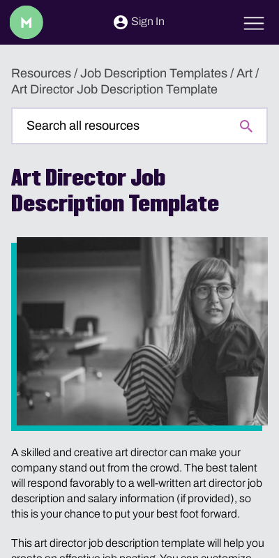 Detail Art Director Job Description Template Nomer 51