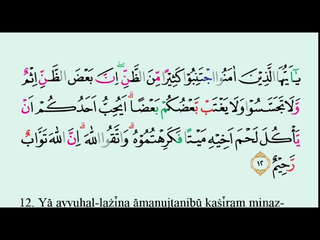 Detail Arti Dari Surat Al Hujurat Ayat 12 Nomer 43