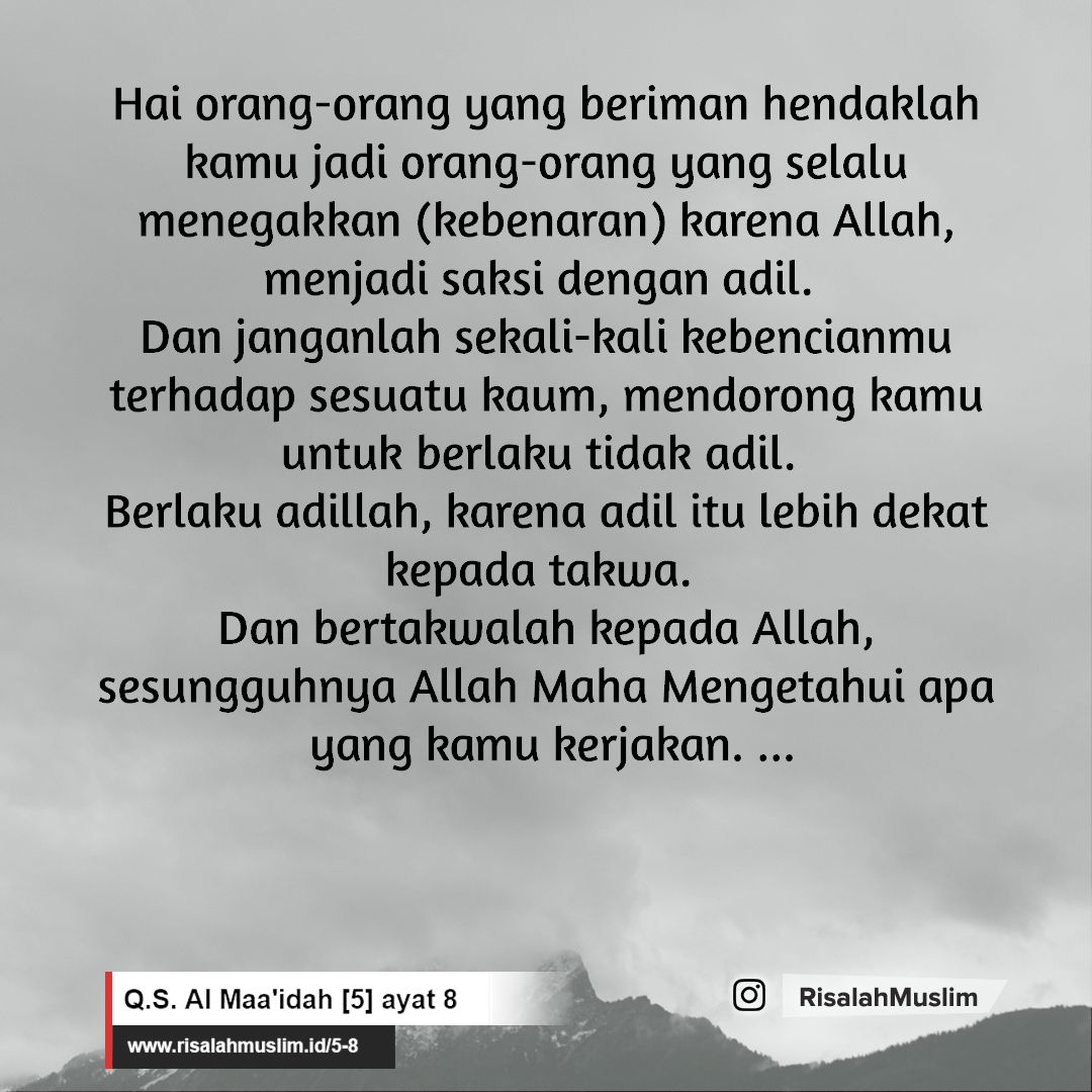 Detail Arti Dari Surat Al Maidah Ayat 8 Nomer 15